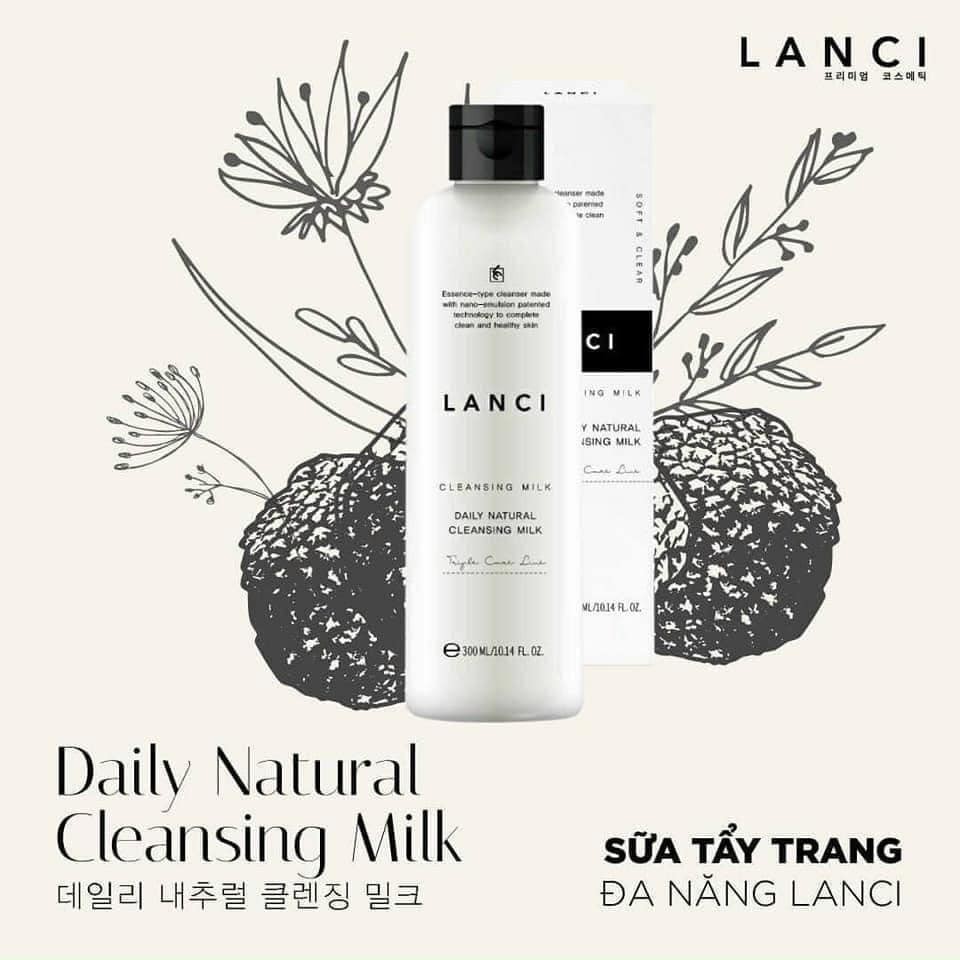 TẨY TRANG DAILY NATURAL CLEANSING MILK LANCI 300ML CHÍNH HÃNG - 8063