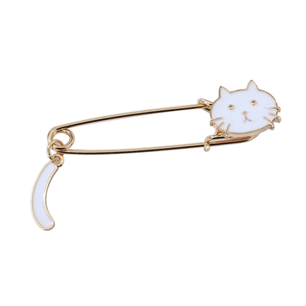 Ghim Cài Áo Hình Mèo Tráng Men Dễ Thương