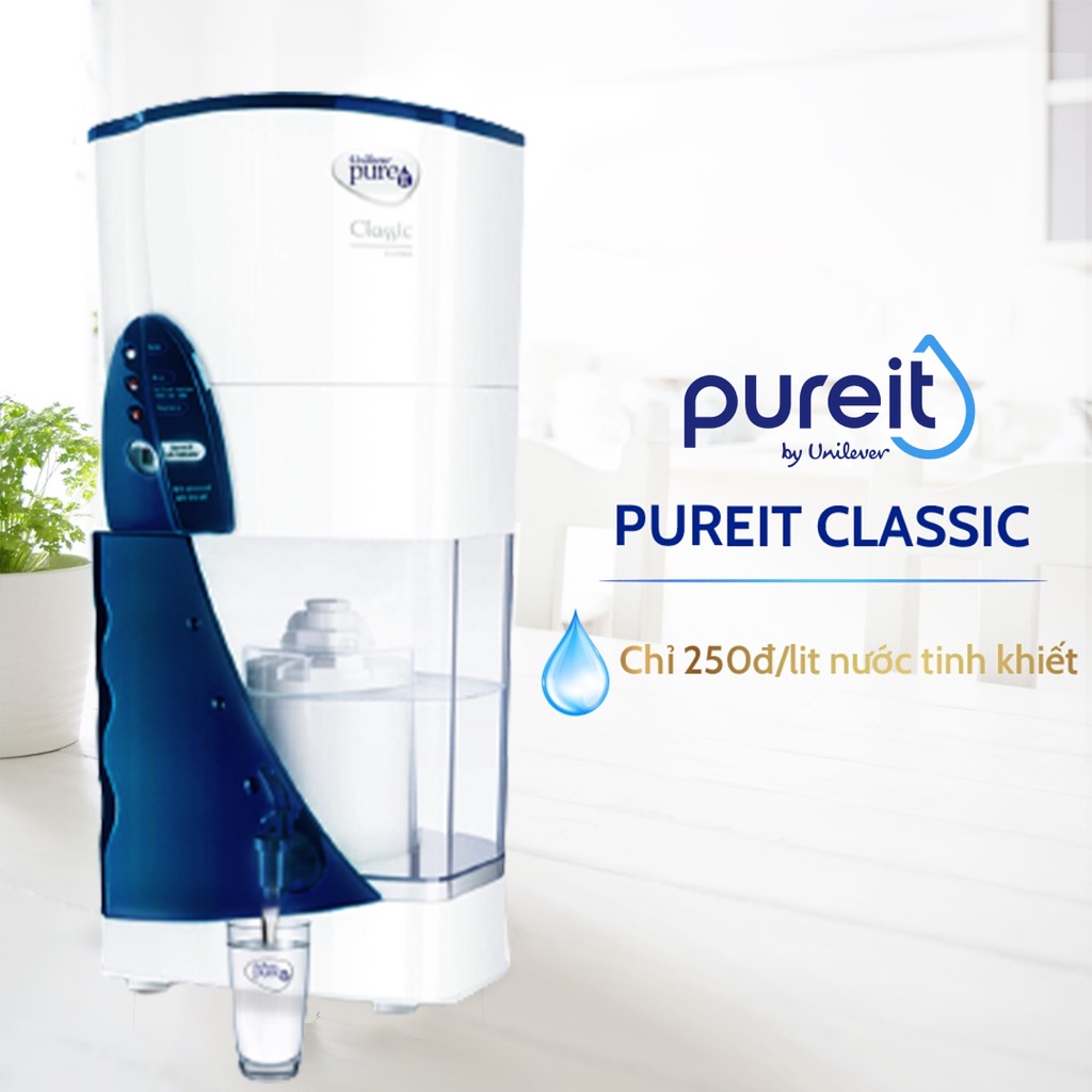 [ 25.10-27.10 QUÀ TẶNG 250K | KHÔNG DÙNG ĐIỆN | BẢO HÀNH 6 THÁNG ] Máy lọc nước uống gia đình Pureit Classic