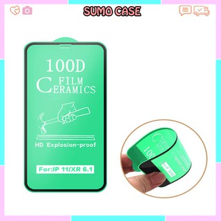 Cường lực iphone dẻo 100d full màn - cường lực dẻo chống mẻ vỡ viền full mã cho iphone kèm giấy lau