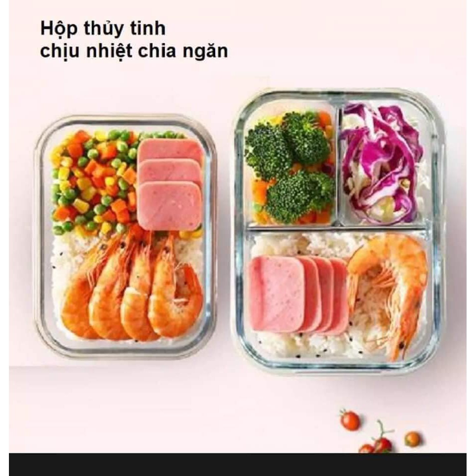 Hộp thuỷ tinh chia 3 ngăn