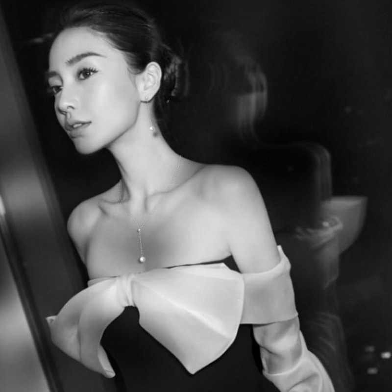 Vòng cổ Dáng Dài Đính Ngọc Trai Đơn Giản Thanh Lịch Thời Trang