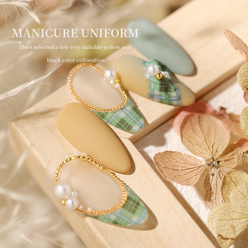 Sticker Nail Họa Tiết Caro, Phụ Kiện Nail Noel - Vani Store
