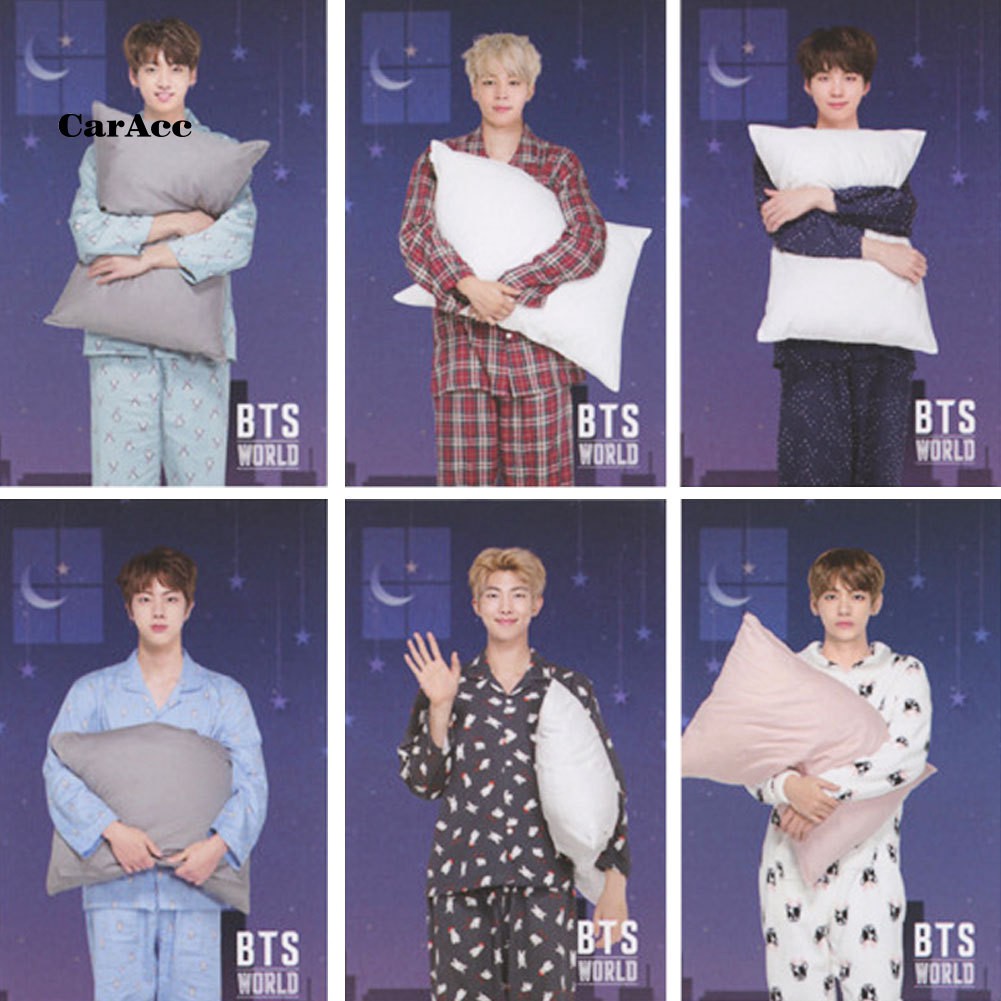 Bộ ảnh thẻ 7 tấm thành viên BTS trong bộ đồ ngủ Jungkook Suga Jimin