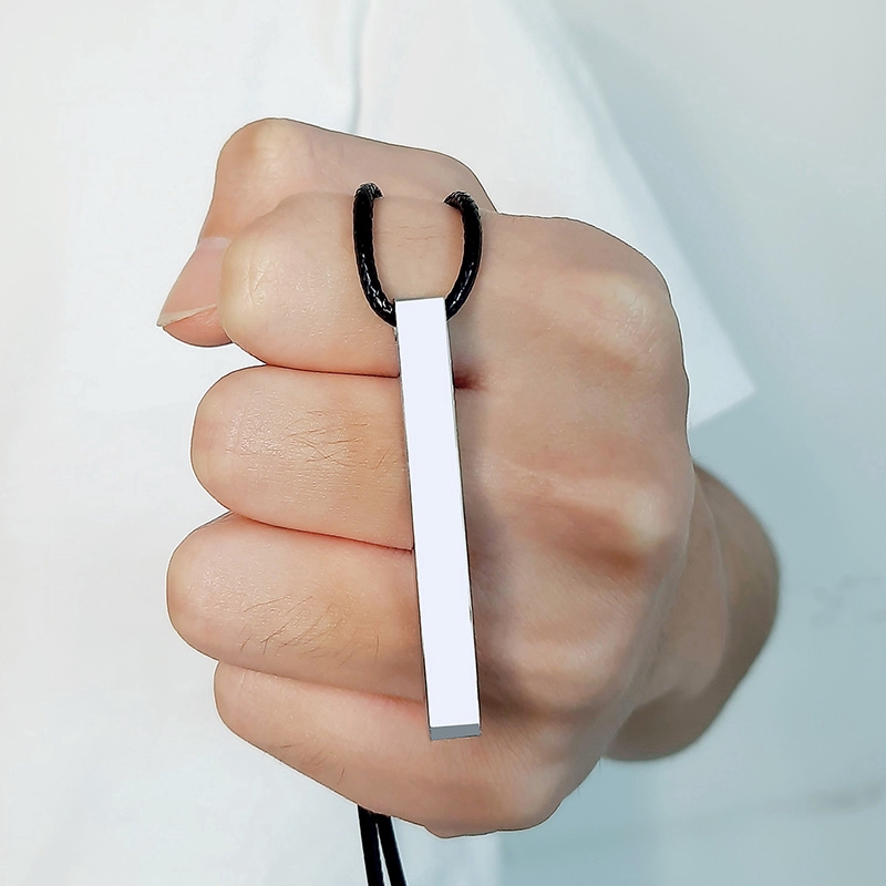 Vnox Dây Chuyền Kim Loại Mặt Khắc Chữ Sáng Tạo