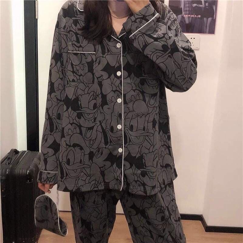 Đồ ngủ pijama dài, đồ ngủ nữ mặc nhà họa tiết xinh xắn, dễ thương
