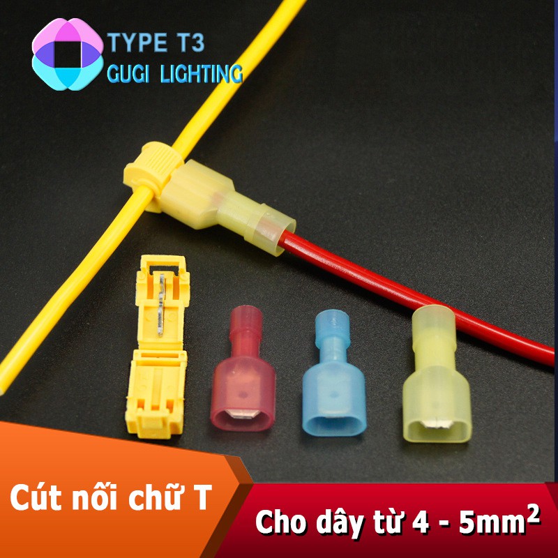 Combo 50 cút nối chữ T3 cho dây từ 4 - 5mm2