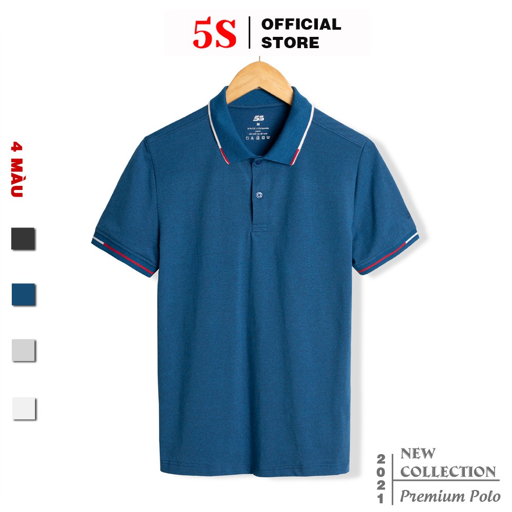 [Mã FAMALLT5 giảm 15% đơn 150K] Áo Thun Nam Có Cổ 5S (4 màu), Chất Vải Mềm Mịn, Siêu Mát, Thấm Hút Tốt (APC21027)
