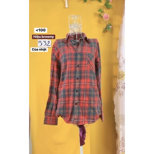 áo somi caro đỏ của nhật N100 size M/M+.S532