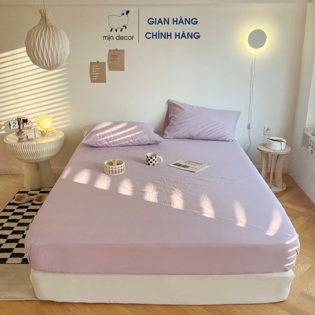 Bộ ga gối cotton tici notag Mịn Decor vỏ gối 50x70cm gam màu pastel trending