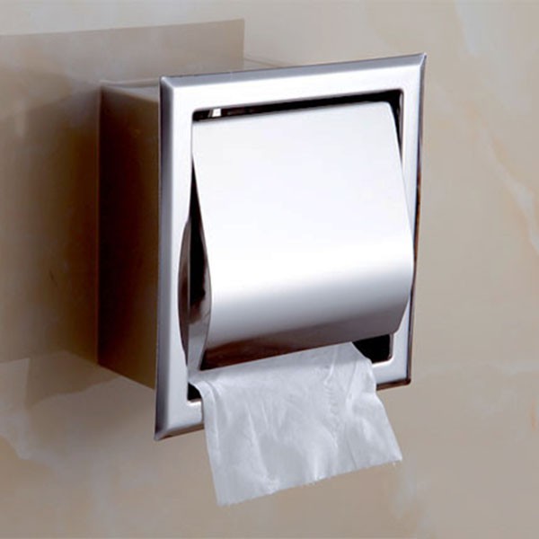 Lô giấy vệ sinh âm tường inox Zento HC1258