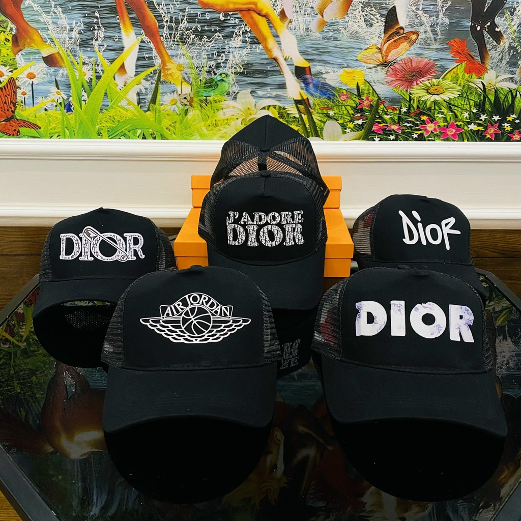 Mũ lưỡi trai nam nữ Dior phối lưới thoáng mát, nón in phong cách sành điệu, giá rẻ, VP05