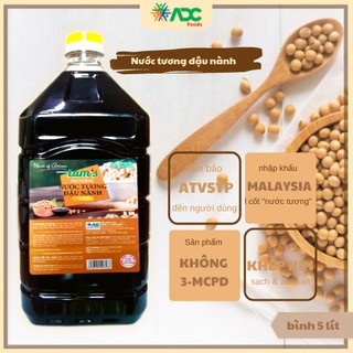 [TAMS] Nước tương đậu Tam's 5 lít / bình (tương lỏng màu nâu, vị mặn thủy phân hạt đậu nành ) [FREESHIP EXTRA]