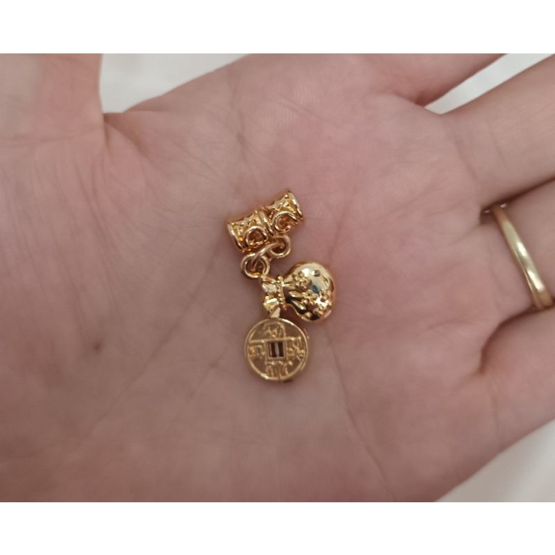 Charm ống lùa chặn hạt xâu vòng treo phụ kiện cao cấp không đen không bay màu