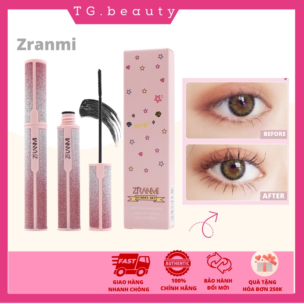 Mascara Siêu Mảnh , Cho Mi Cong Tự Nhiên Zranmi vỏ kim tuyến xinh xắn