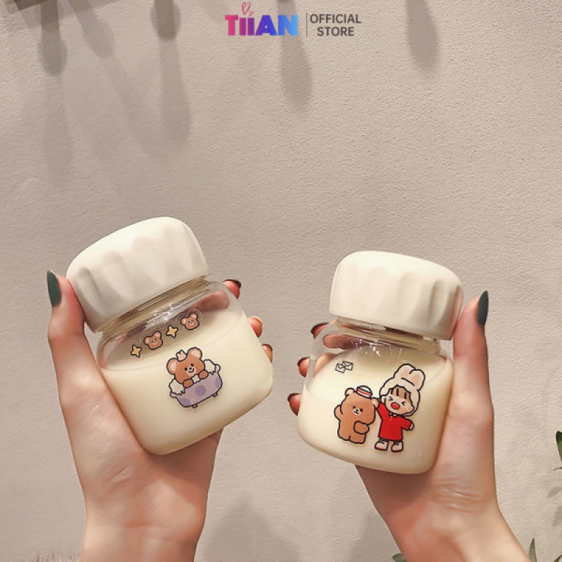 Bình Đựng Nước Mini Bằng Nhựa Không Vỡ Phong Cách Hàn Quốc Cho Học Sinh