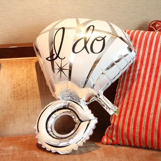 Nhẫn cưới - Bóng nhẫn kim cương 🍓BốngBalloon🍓 Bóng bay hình nhẫn cưới kim cương trang trí sinh nhật, đám cưới, cầu hôn