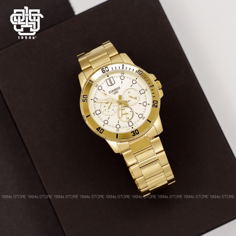 Đồng hồ Nam CASIO MTP-VD300G-9E CHÍNH HÃNG size 45mm, chống nước