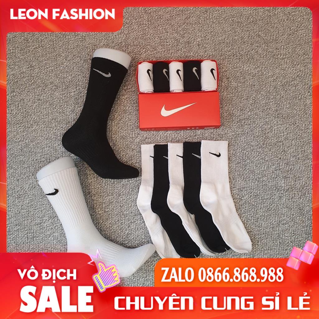 Tất NIKE, Vớ ADIDAS Hàng dày xuất khẩu loại 1 [Hộp 5 Đôi] Phong cách Thể thao Dệt kim QUÀ TẶNG - Kho sỉ tất