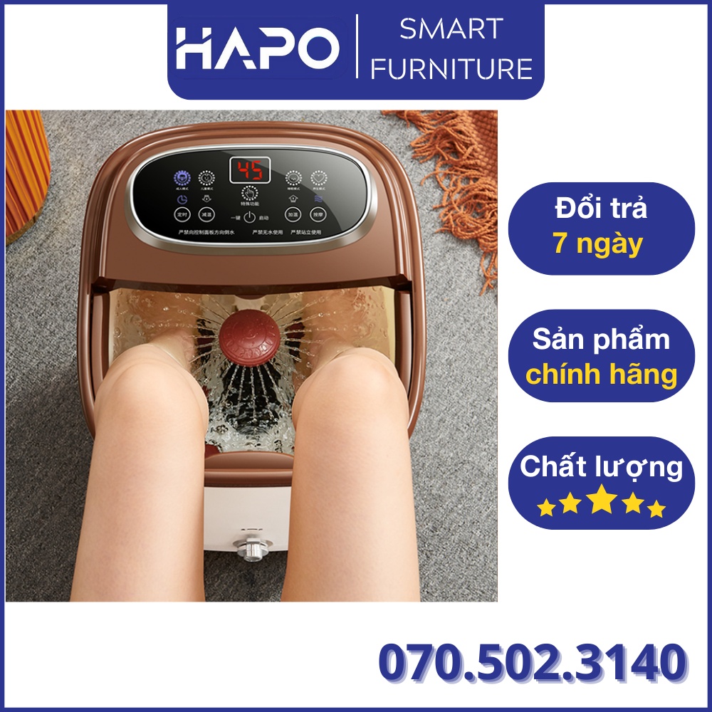 Bồn ngâm chân massage tự động, máy ngâm chân mát-xa, giúp thư giãn giảm mệt mỏi, ngâm chân trị liệu, có đèn hồng ngoại