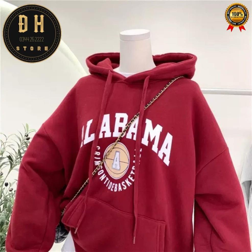 (Mẫu Mới 2021) Áo Hoodie In Chữ ALBAMA Có Mũ Nam Nữ Chất Nỉ Bông Dày Dặn Form Rộng Unisex- Áo Nỉ Nam Nữ Ulzzang | BigBuy360 - bigbuy360.vn