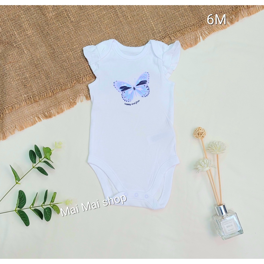 (Đủ sz- chọn màu) Body ship cánh tiên xuất dư cho bé sơ sinh 0-3M,6M,9M,12M,18M, 24M_ Chất cotton mỏng mát (from nhỏ)