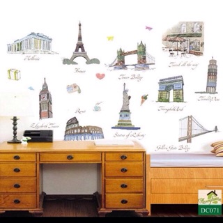 Decal dán tường kỳ quan thiên nhiên thế giới