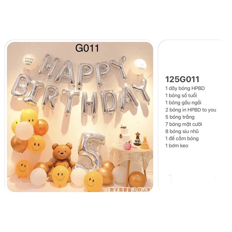 Trang trí sinh nhật, [FREESHIP] Set gấu ngồi style Hàn xinh lung linh