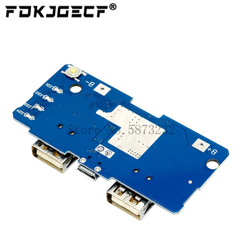 Bảng Mạch Sạc Pin Lithium 18650 Hai Cổng Micro USB 3.7V Sang 5V 2A
