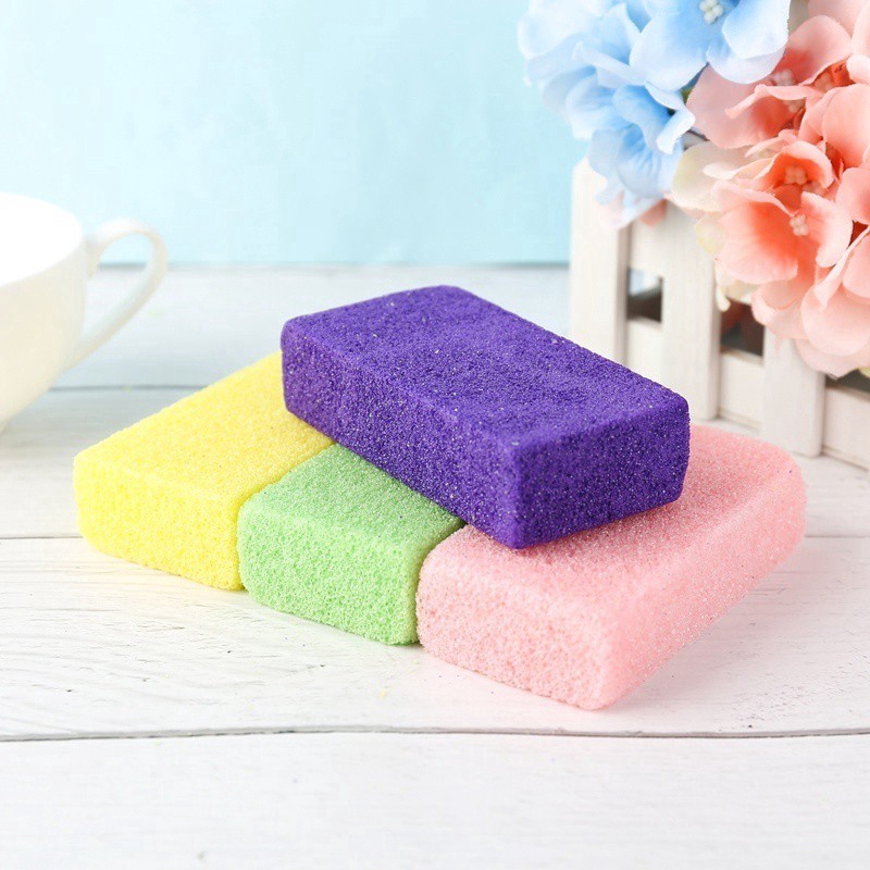 Miếng Bọt Biển Đá Bọt Biển Tẩy Tế Bào Chết Chăm Sóc Bàn Chân Màu Sắc Ngẫu Nhiên