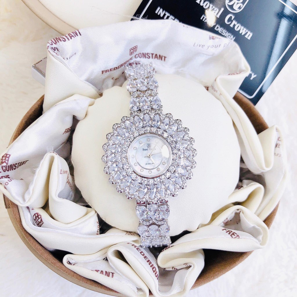 Đồng Hồ Nữ Royal Crown 6804 Silver 36mm