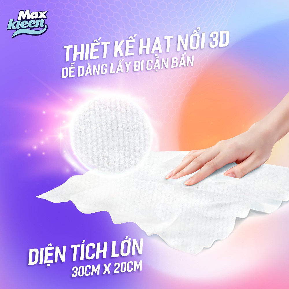 Combo 4 Khăn Ướt Lau Bề Mặt Đa Năng MaxKleen (30 miếng/bịch)