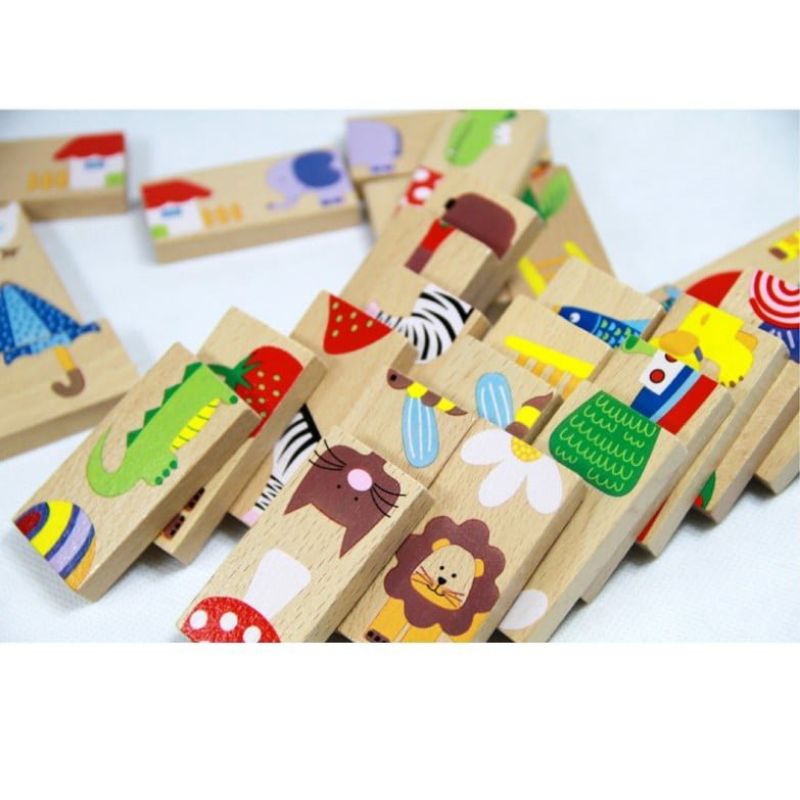 [xả kho giá sốc] Domino nối hình con vật [ 2bn shop đồ chơi thông minh]