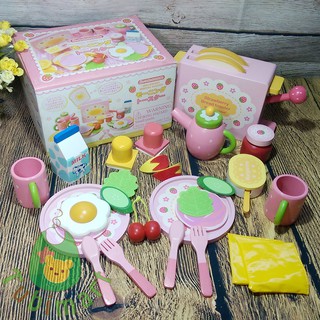 [[Mã SHOPTUB10 giảm 10k đơn 150k]]Bộ đồ chơi gỗ tiệc sáng Mother Garden , đồ chơi nấu ăn
