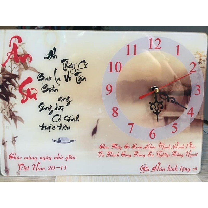 🎁Quà tặng 20/11 Đồng hồ mica in hình ghi chữ theo yêu cầu quà tặng ý nghĩa 🎁