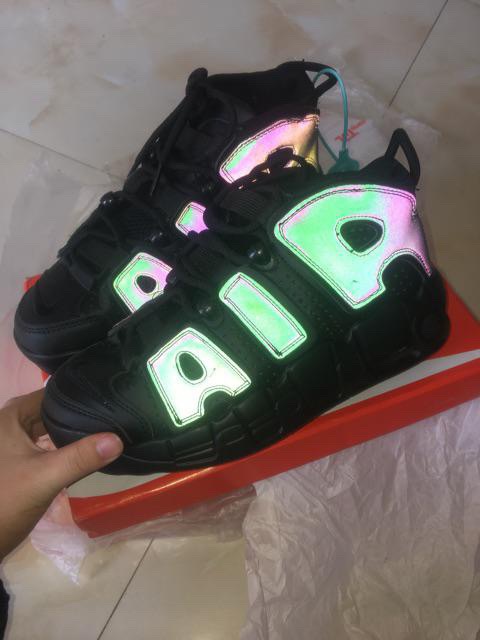 SẴN [HÀNG MỚI VỀ] [Freeship+CTV+Quà] Video Giày Sneaker Air Uptempo đen phản quang+ Quà HOT