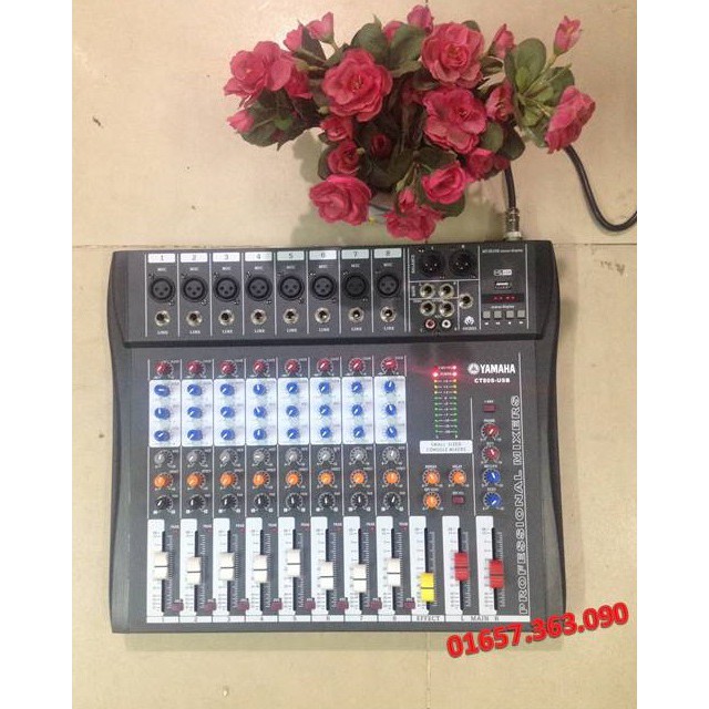 Mixser YAMAHA CT-80S Karaoke - nghe nhạc - có cổng USB - 8 Line