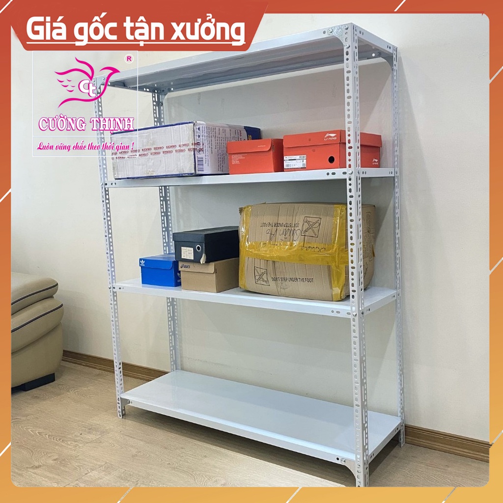 Kệ Sắt Đa Năng 4 Tầng, Cao 1m5 x Dài 1m x Rộng 30cm, Chứa đựng đồ đạc