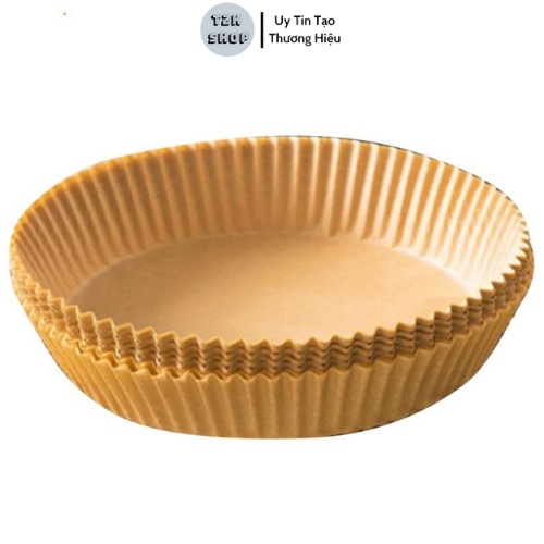Giấy nến thấm dầu thực phẩm lót nồi chiên không dầu không dính hình tròn set 50 khuôn size 20cm - T2K Shop
