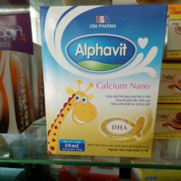 Alphavit Calcium Nano canxi bổ sung canxi cho bé giúp bé phát triển chống còi xương suy dinh dưỡng