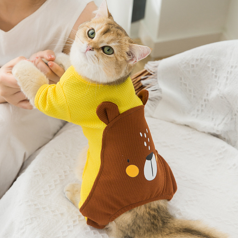 Mùa hè nóng nực Quần áo thú cưng mỏng thoáng mát / Quần áo ở nhà cho mèo con / Con chó nhỏ Thời trang dễ thương