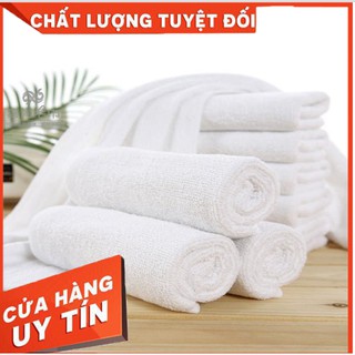 KHĂN MẶT TRẮNG 35x75 [ CAO CẤP] NHÀ NGHỈ KHÁCH SẠN SPA 100% SỢI COTTON