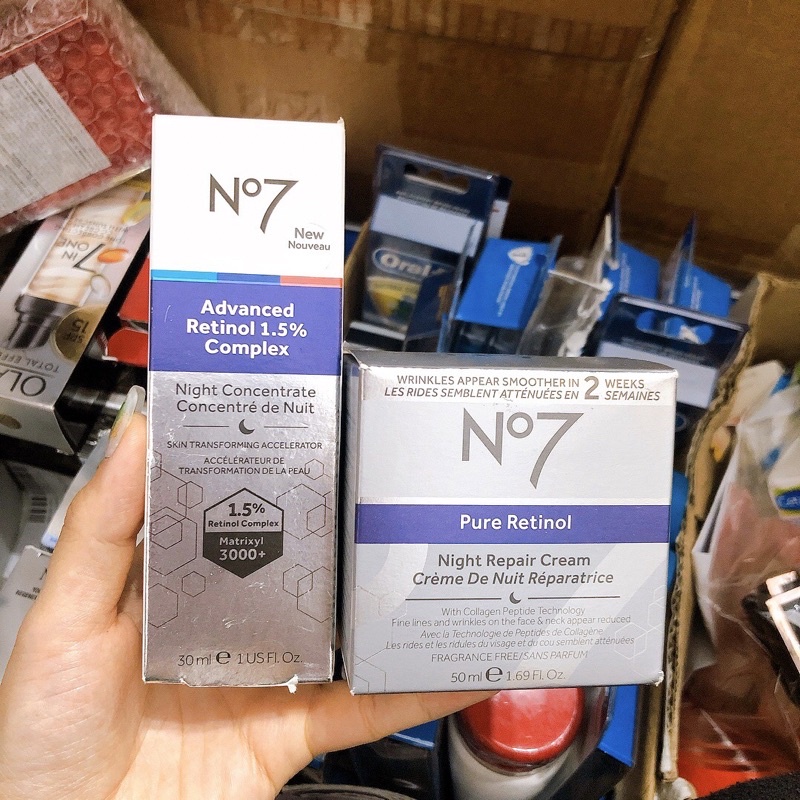 Combo kem dưỡng No7 retinol chống lão hoá ban đêm
