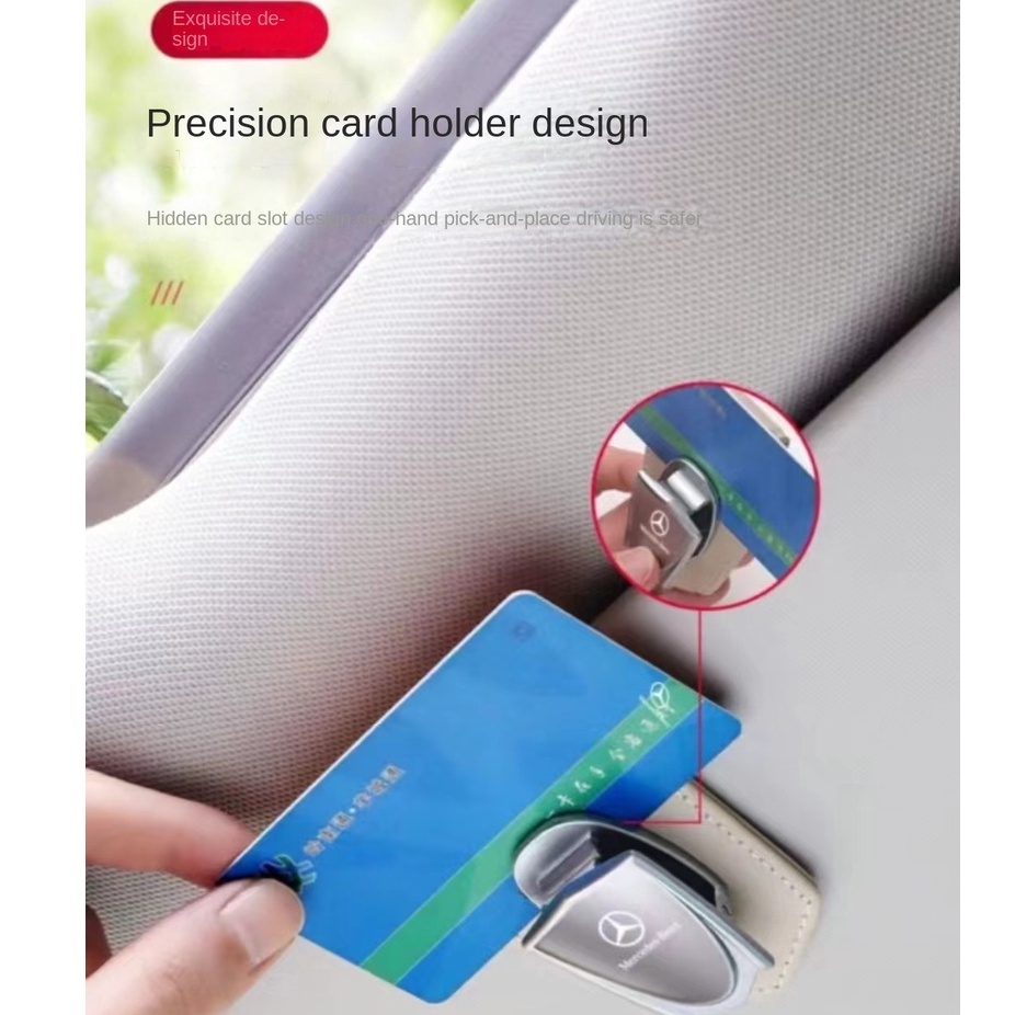 Kẹp Giữ Mắt Kính Hình Tam Giác Đa Năng Cho Xe Hơi Mercedes-Benz GLA GLE GLC GLB