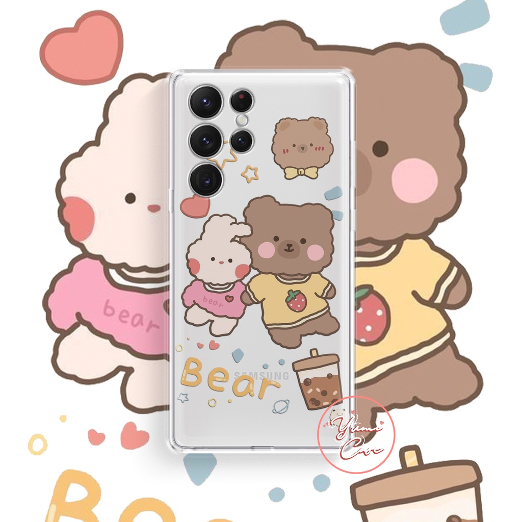 Ốp điện thoại cho Iphone Samsung Vsmart Oppo Huawei Xiaomi Vivo Nokia Realme Poco Redmi GẤU 5-6 Yumi Case