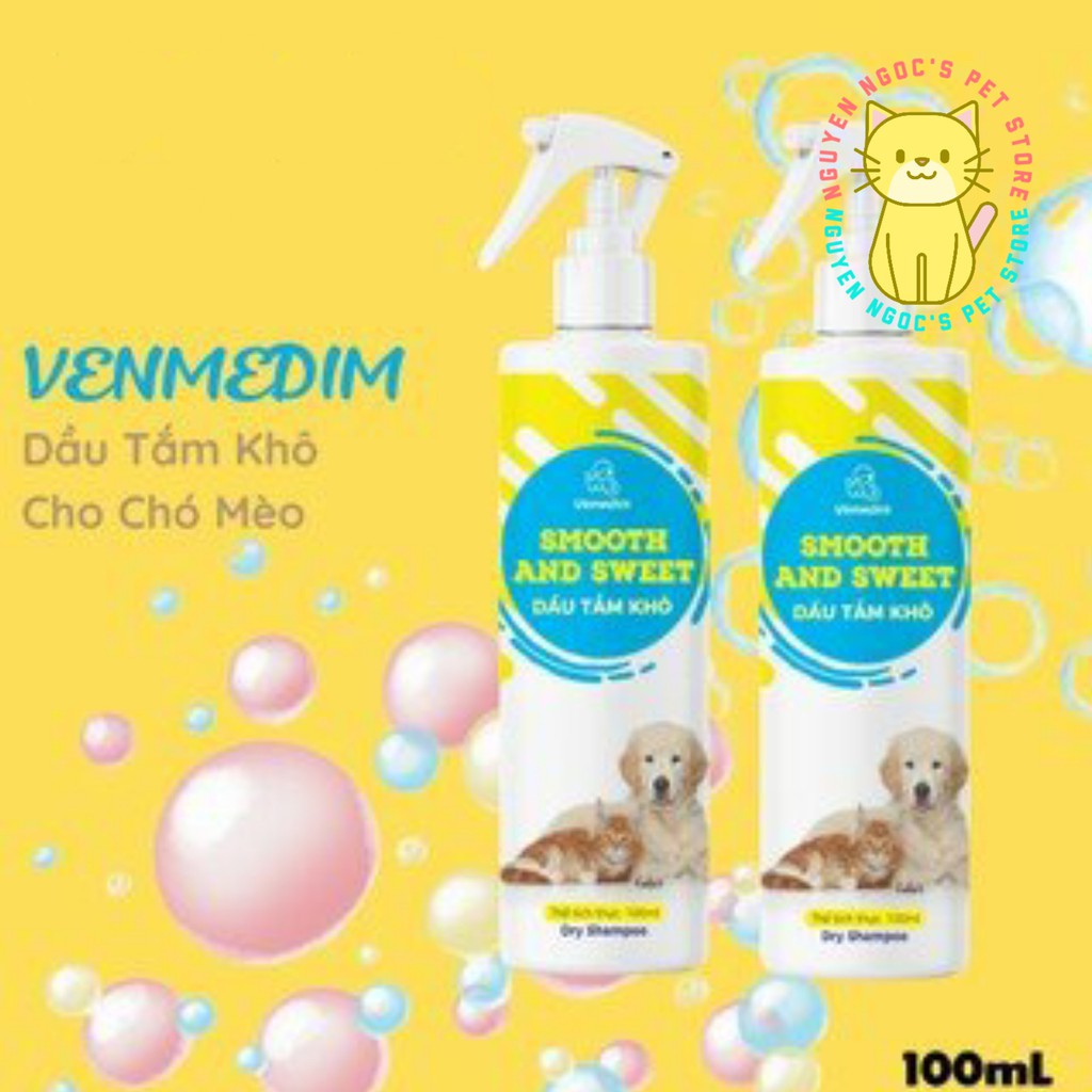 Dầu tắm khô cho CHÓ MÈO VEMEDIM SMOOTH AND SWEET 100ml