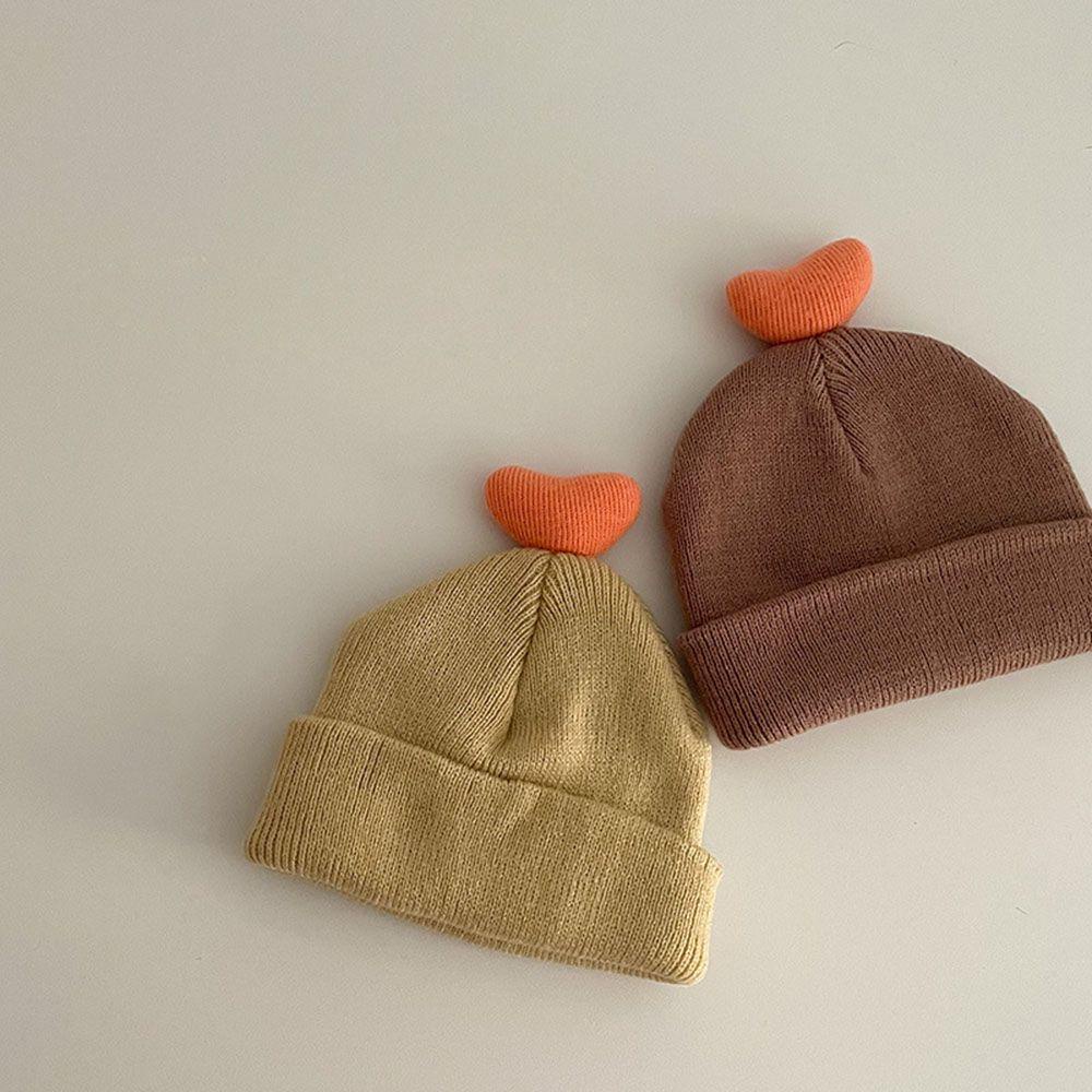 Mũ Len Beanie Đính Trái Tim Mới Cho Bé