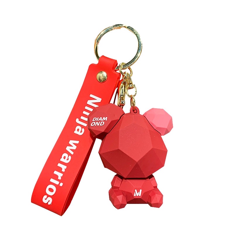 Móc Khóa Dễ Thương Hình Gấu Cute A01, Móc Chìa Khóa Gấu In Chữ M Sang Chảnh