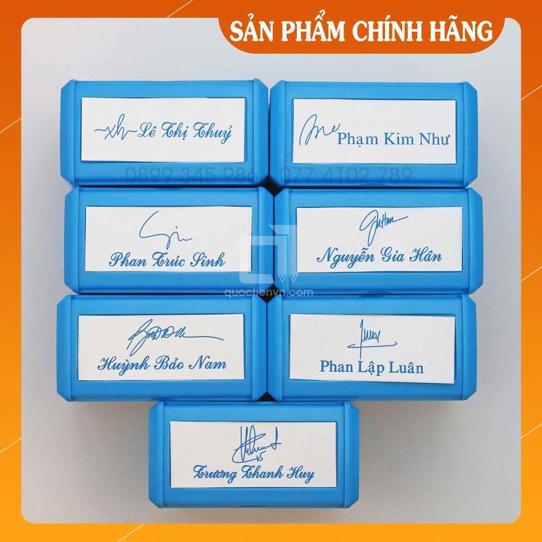 Con dấu chữ ký kèm tên làm theo yêu cầu 22x58mm hãng TDstamp