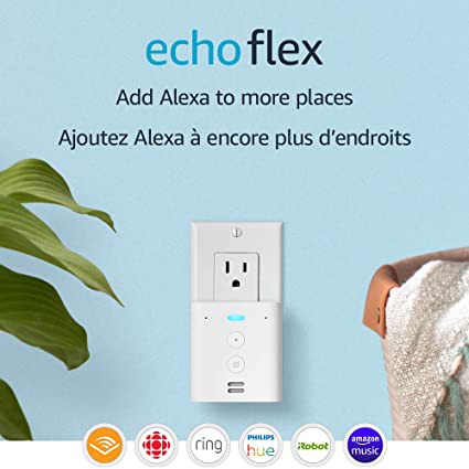 Loa thông minh Amazon Echo Flex, nhỏ gọn, tinh tế, phù hợp mọi không gian